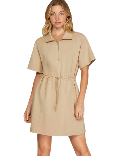 Drawstring Waist Knit Dress Drawstring Waist Knit Dress