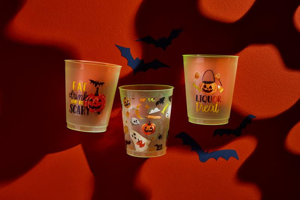 Pattern Halloween Glow Party Cup Set