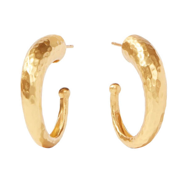 Hammered Hoop - MED / Gold (ER063G)
