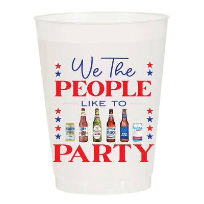 We The People Like To Party Frosted Cups