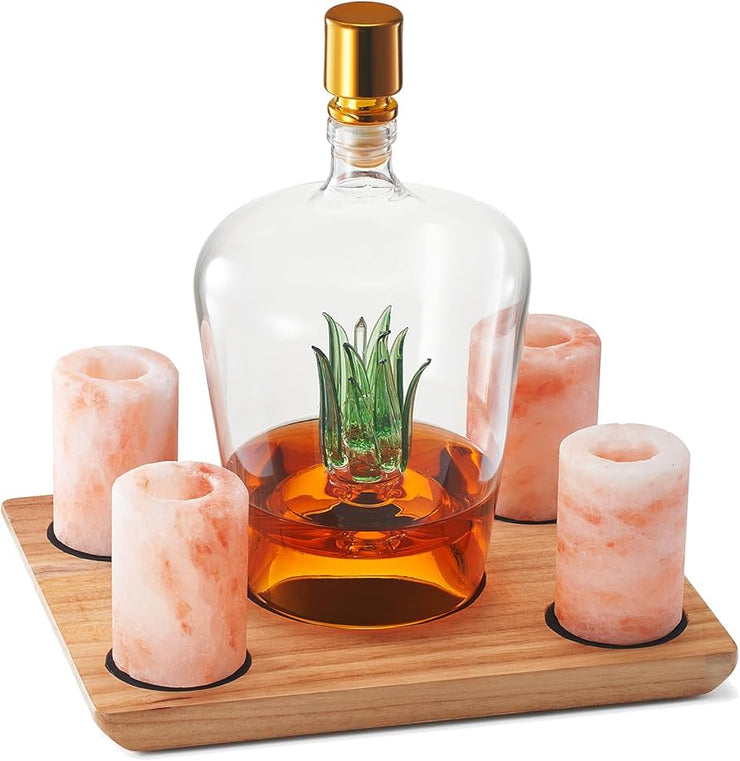 Tequila Decanter + Shot Glass Set