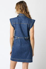 Sleeveless Button Down Denim Dress