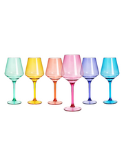 Acrylic Colored Stemmed Wine Set