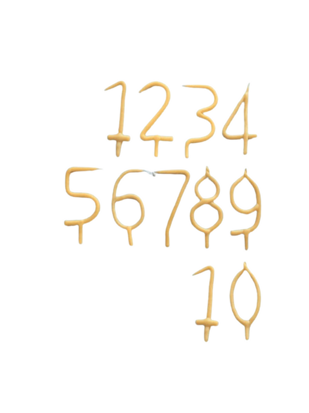 Beeswax Number Birthday Candle Set (1st - 10th)