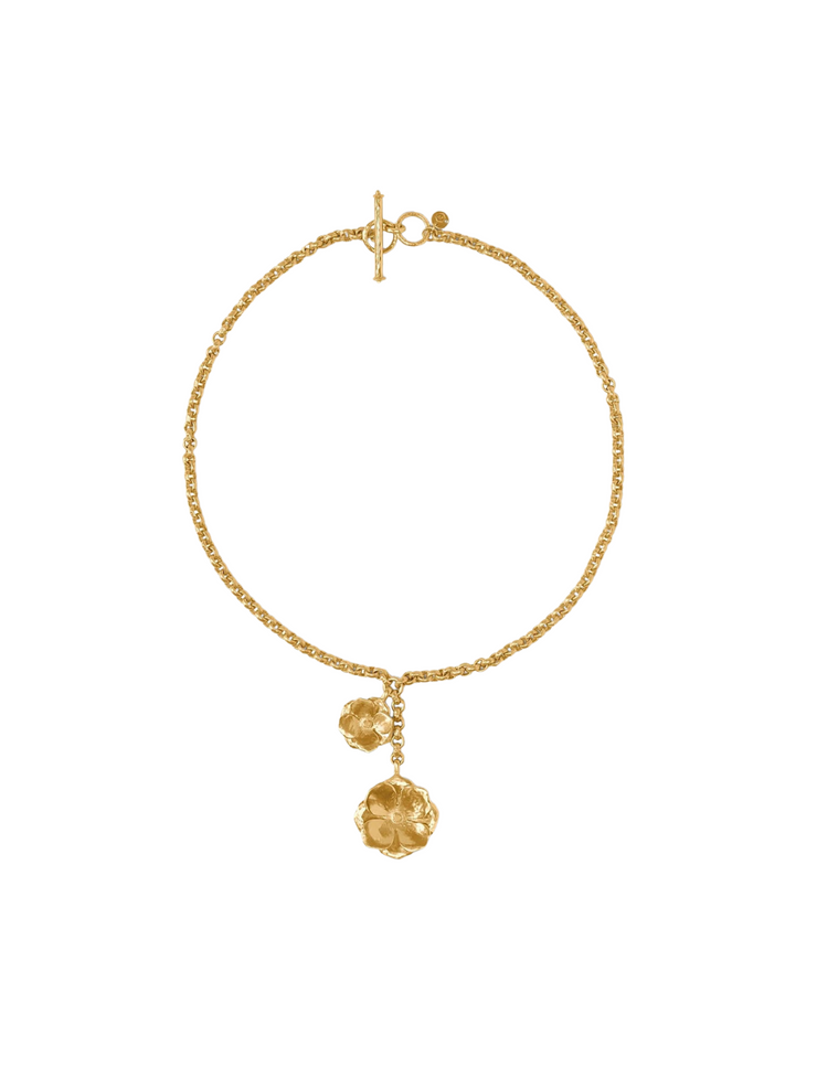 Bloom Lariat Necklace - Gold