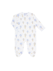 Blue Balloons Print Crossover Footie