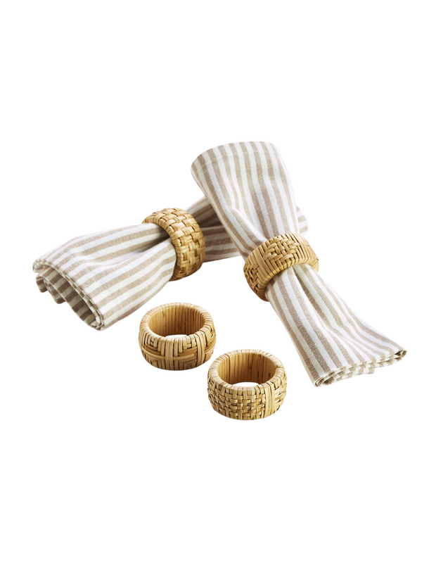 Cane Napkin Rings - Set of 4