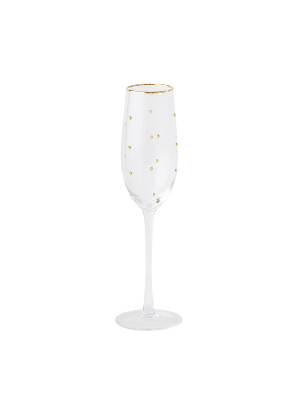 Celebration Champagne Glass - Clear/Gold