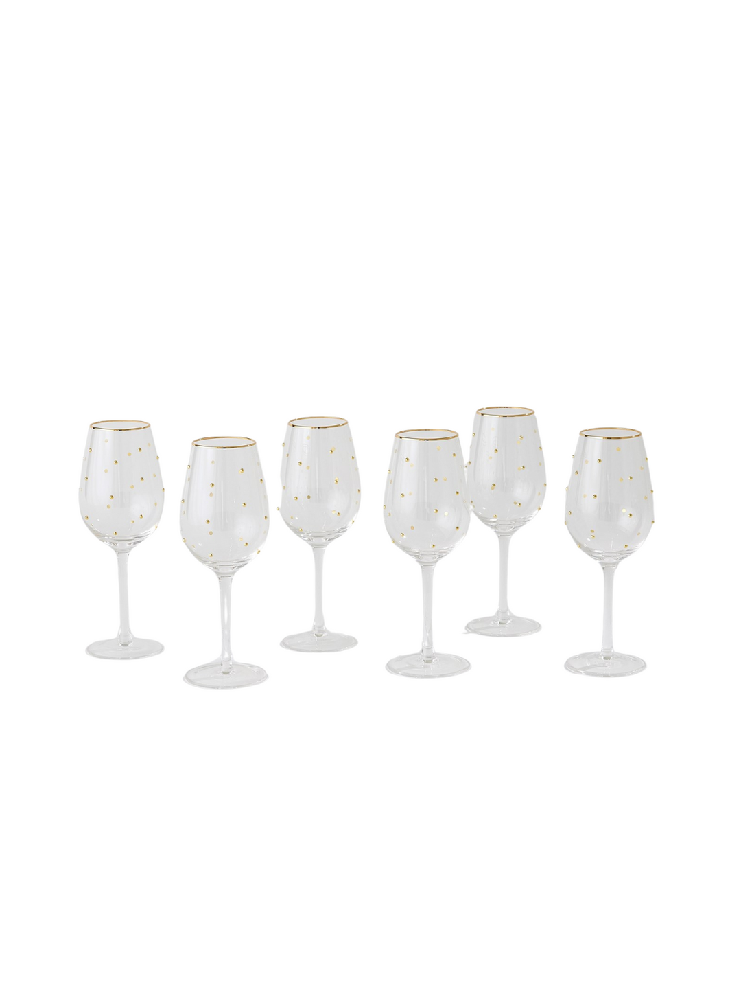 Celebration Wine Glass - Clear/Gold  Five Gold Monkeys