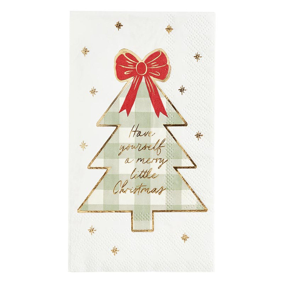 Christmas Tree w/ Bow - Paper Guest Towels