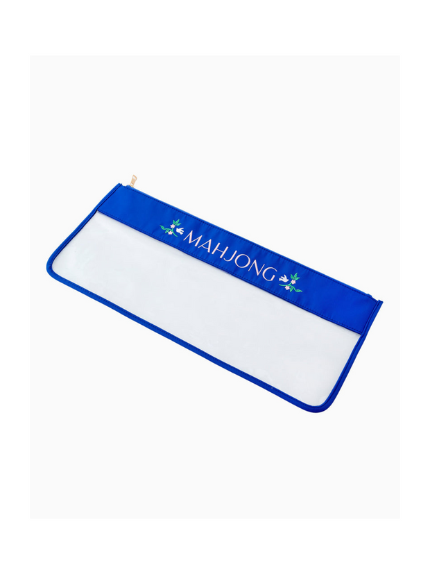 Clear / Royal Blue Mahjong Bag