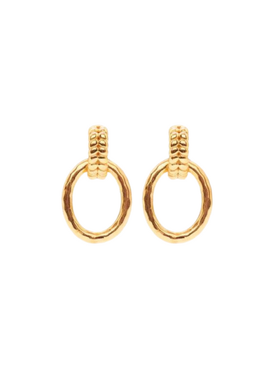 Cleopatra Regal Link Earrings - Gold