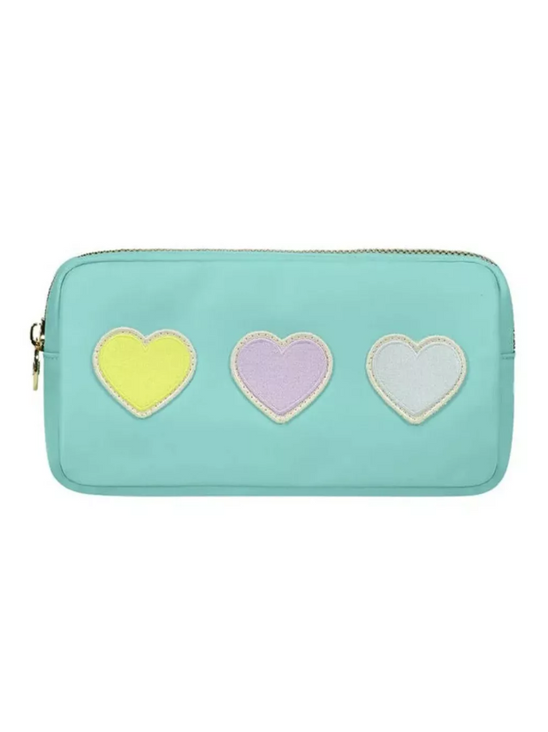 Cotton Candy Small Pouch with Heart Patch