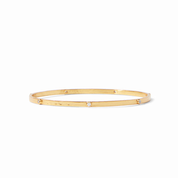 Crescent Stone Bangle - CZ - Large