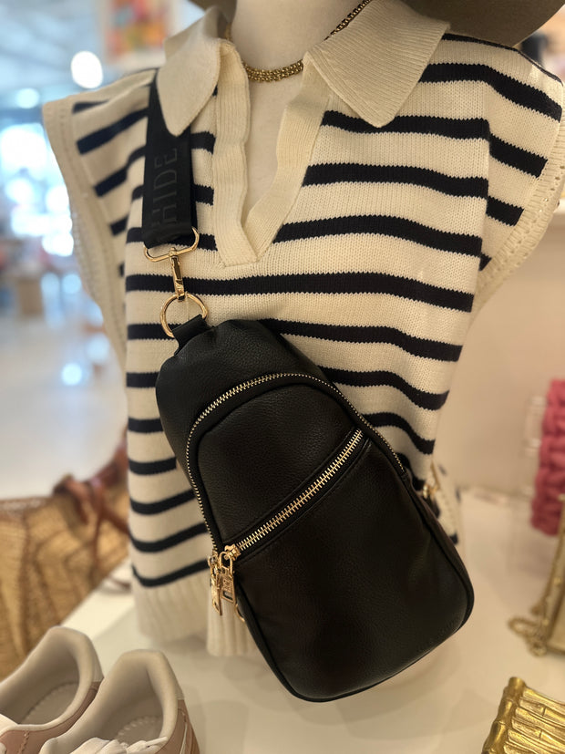 Striped Collared Sweater Vest