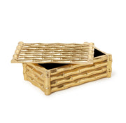 Gold Bamboo Box w/ Velvet Lining
