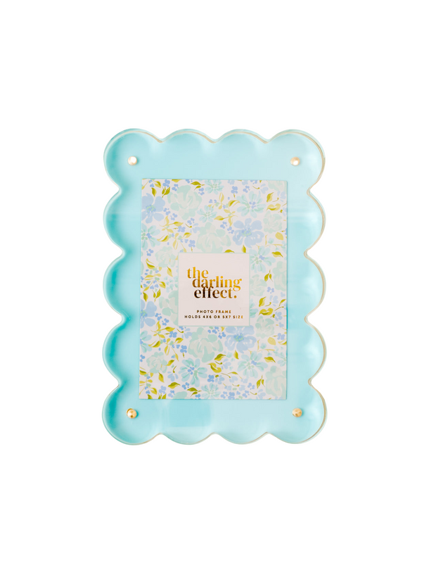 Darling Rectangle Acrylic Scalloped Frame