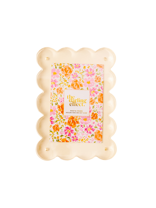 Darling Rectangle Acrylic Scalloped Frame