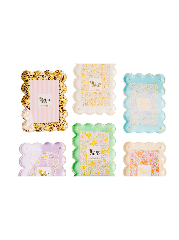 Darling Rectangle Acrylic Scalloped Frame