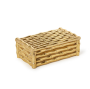 Gold Bamboo Box w/ Velvet Lining