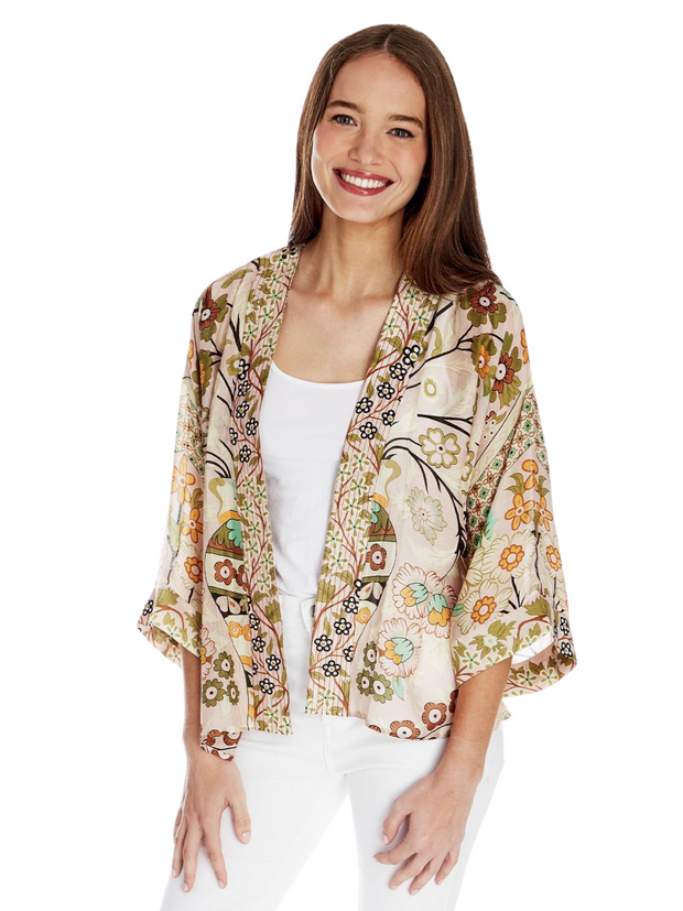 Floral Arch Short Kimono