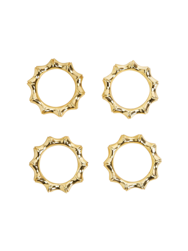 Gold Bamboo Cocktail Napkin Holder