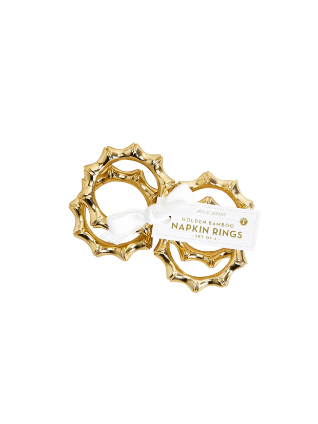 Gold Bamboo Cocktail Napkin Holder
