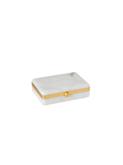 Gold Band Swivel Alabaster Box