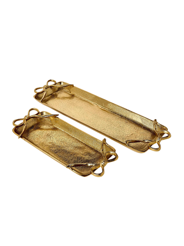 Gold Bow Handled Tray