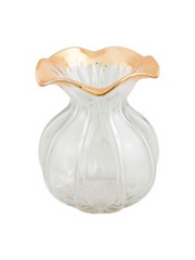 Gold Edge Ruffle Vase