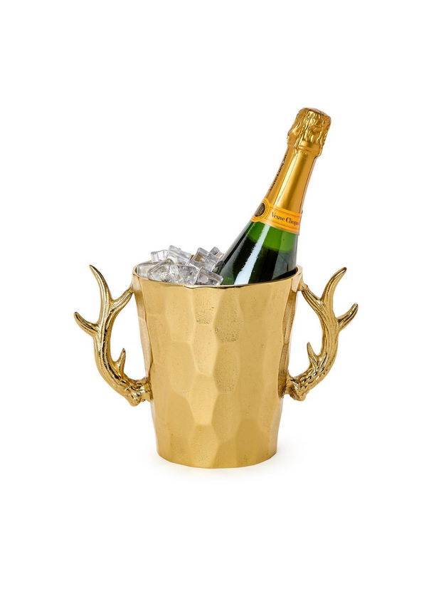 Gold Stag Antlers Ice Bucket / Bottle Chiller