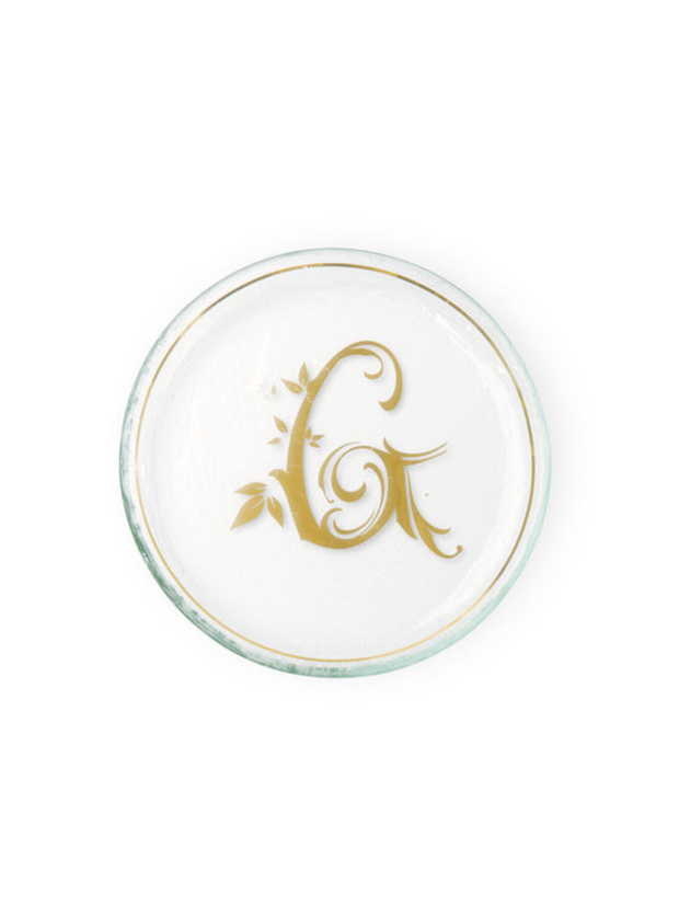 Gold Initial Mini Plate (6")