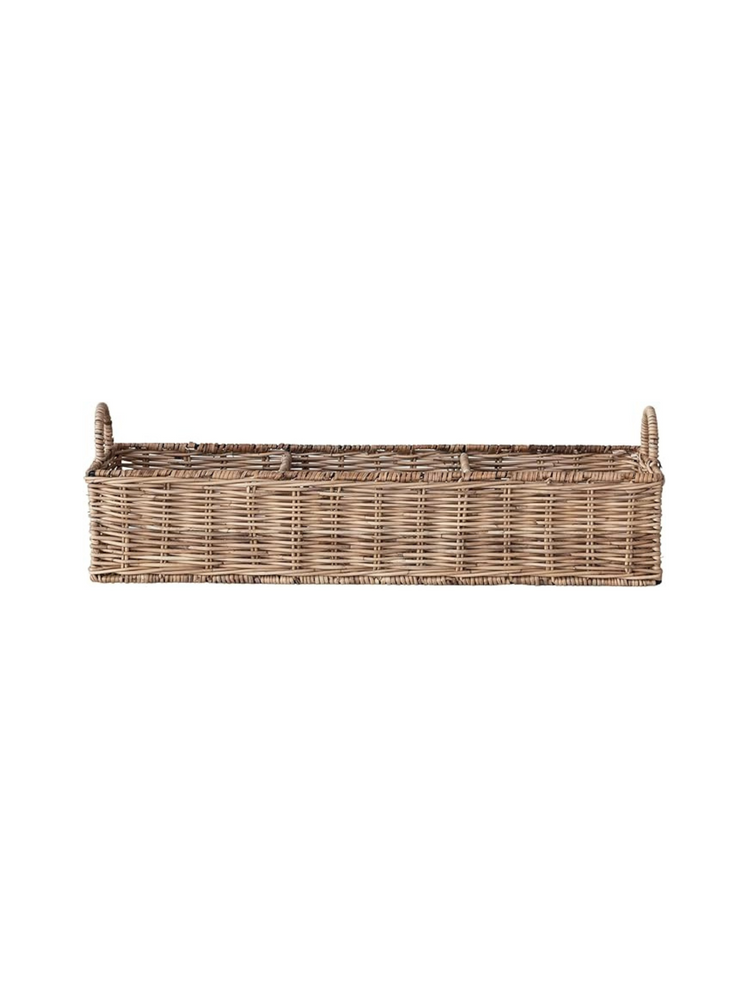 Hand-Woven Rattan Basket (3 sections)