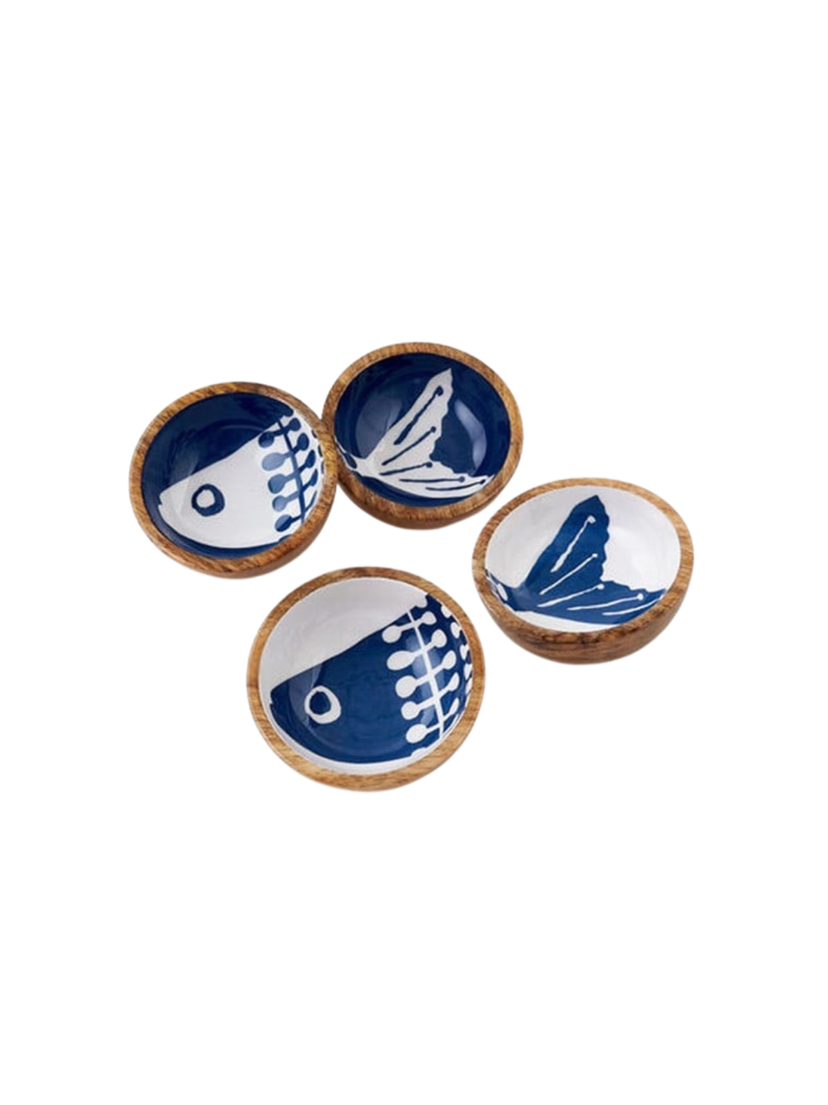 Heads or Tails Mango Wood Fish Bowl