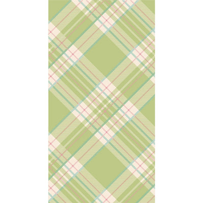 Bright Green Plaid Guest Napkins