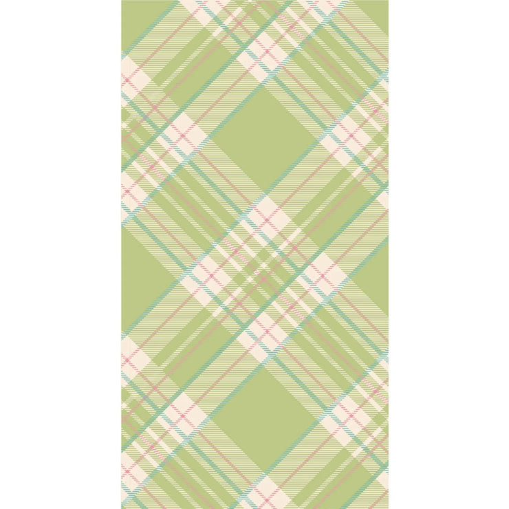 Bright Green Plaid Guest Napkins