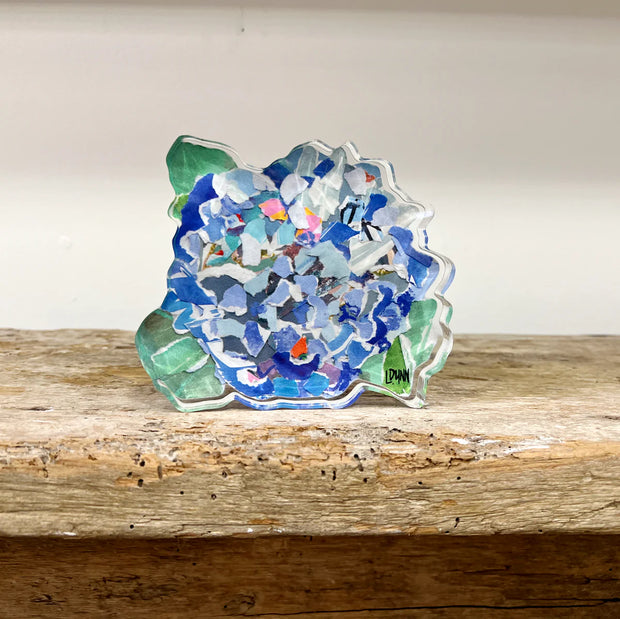 Full Bloom Hydrangea Bold Acrylic Block