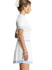 Knit Tennis Set - Collared Top w/ Skirt