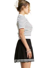 Knit Tennis Set - Collared Top w/ Skirt