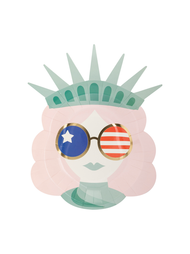 Lady Liberty Sunnies Shaped Paper Plate