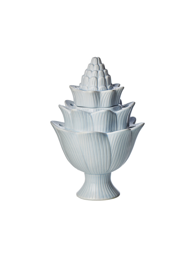 Light Blue Artichoke Tulipiere - SMALL