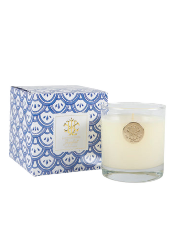 Lux Candle in Blue & White Box