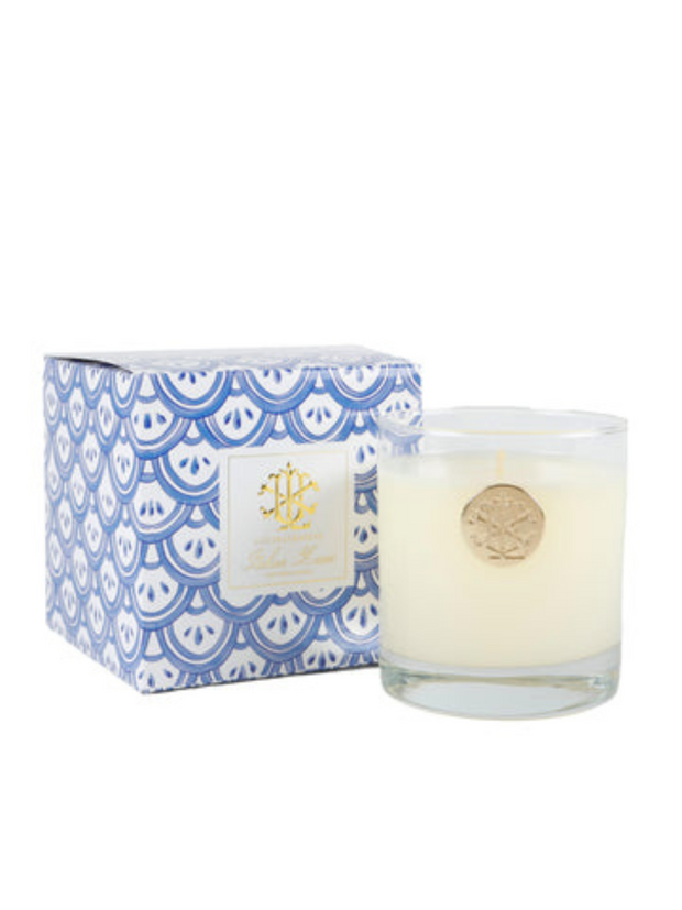 Lux Candle in Blue & White Box