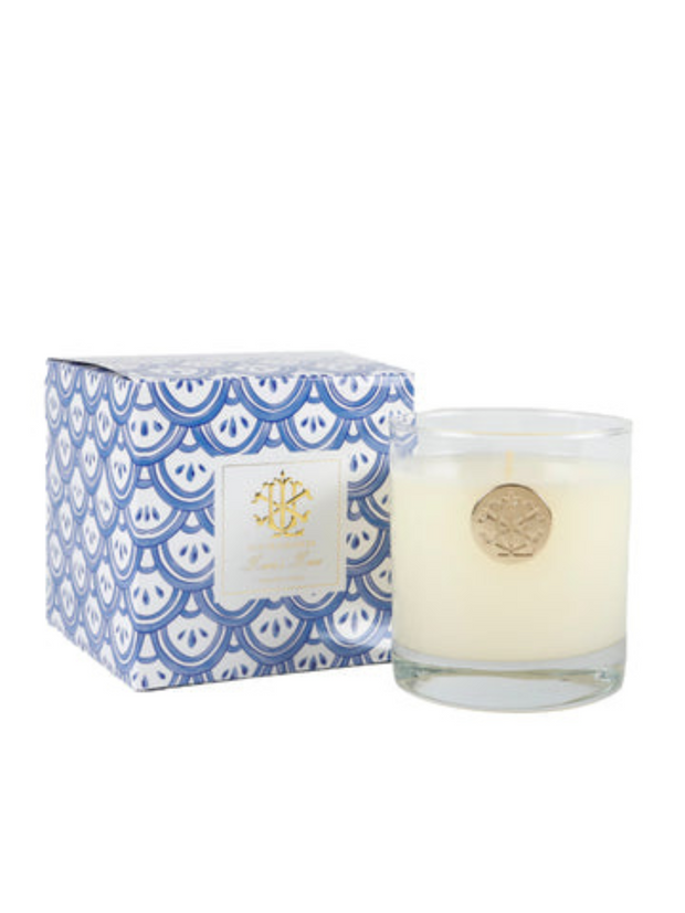 Lux Candle in Blue & White Box
