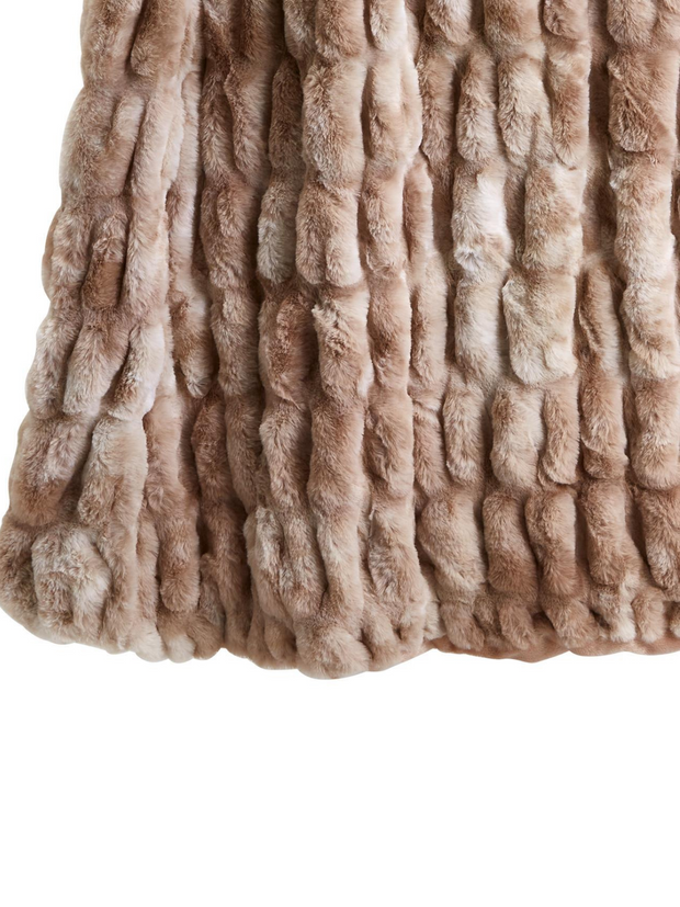 Marbled Faux Fur Throw