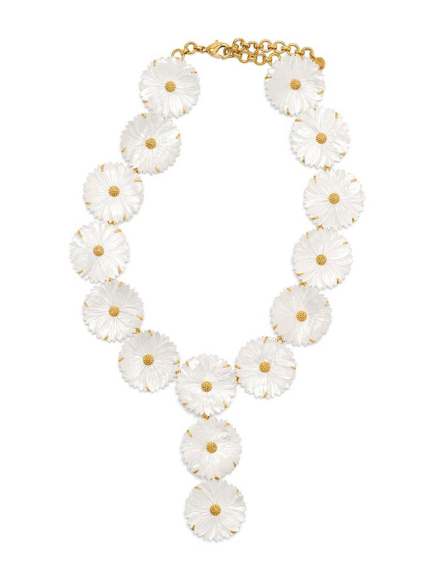 Mermaid Garden Floral Convertible Necklace, 16"+2'' - MOP