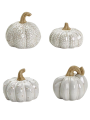 Mini Glazed Stoneware Pumpkin