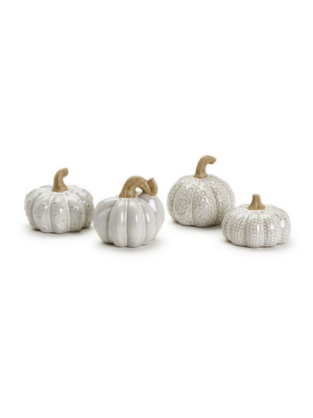 Mini Glazed Stoneware Pumpkin