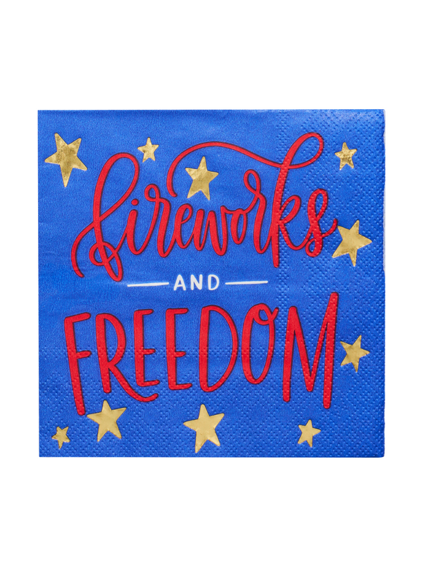 Modern Patriotic Cocktail Napkins 20pk