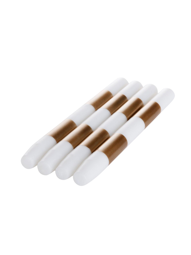Modern and Festive Stripe Candles (set/6) - GOLD